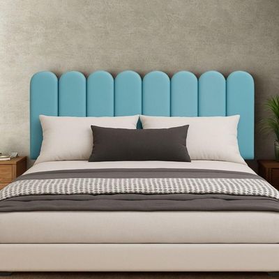 Cabeceira Nuvem Queen Size Facil Instalação 8 Placas 45x20cm Azul Bebe