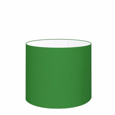 Cúpula Abajur E Luminária Cilíndrica Vivare Cp-7010 ø25x25cm - Bocal Nacional Verde-folha
