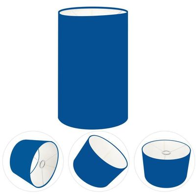 Cúpula Abajur E Luminária Cilíndrica Vivare Cp-7002 ø13x30cm - Bocal Nacional Azul-marinho