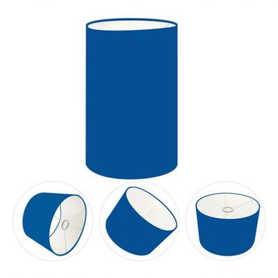 Cúpula Abajur E Luminária Cilíndrica Vivare Cp-7002 ø13x30cm - Bocal Nacional Azul-marinho