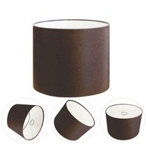 Cúpula Abajur E Luminária Cilíndrica Vivare Cp-7014 ø35x21cm - Bocal Nacional Café