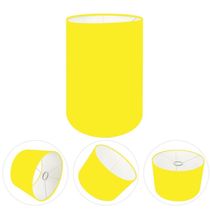 Cúpula Abajur E Luminária Cilíndrica Vivare Cp-7004 ø15x25cm - Bocal Nacional Amarelo