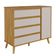 Cômoda Retro Théo 04 Gavetas 01 Porta Mdf Moveis Peroba Amendoa-off White
