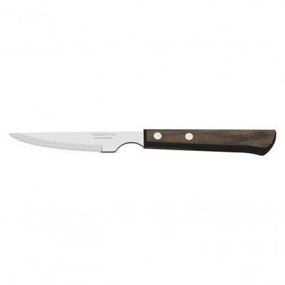 Faca Tramontina Polywood 4 Aço Inox Cabo Castanho