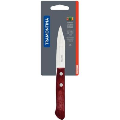 Faca Para Legumes Tramontina Polywood Vermelho 3