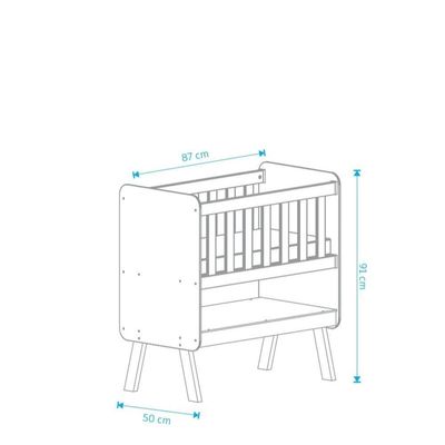 Miniberço Guti Retrô - Moveis Peroba Amendoa-branco
