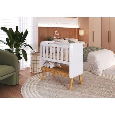 Miniberço Guti Retrô - Moveis Peroba Amendoa-branco