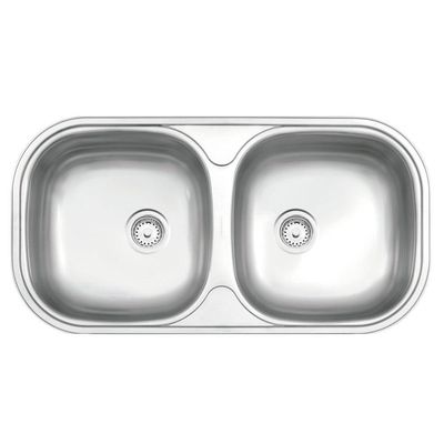Cuba De Embutir/sobrepor Tramontina Isis 2c 34 Bs Em Aço Inox Acetinado 78x40 Cm
