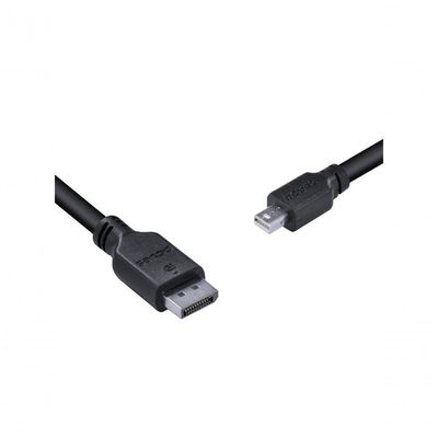 Cabo Mini Displayport Macho Para Displayport Macho V.1.2 28awg Puro Cobre 2 Metros - Pmddpm-2