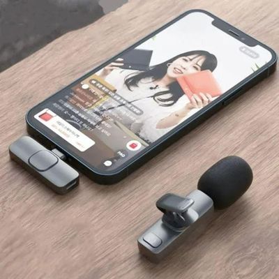 Microfone Sem Fio Transmissor Receptor De Lapela Para Android Tipo C
