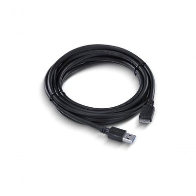 Cabo Para Hd Externo Usb A 3.0 Macho Para Micro Usb B 3.0 (10 Pinos) Macho 28awg Puro Cobre 3 Metros - Puamcm3-3