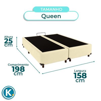 Cama Box Queen Bege Nature 158x198