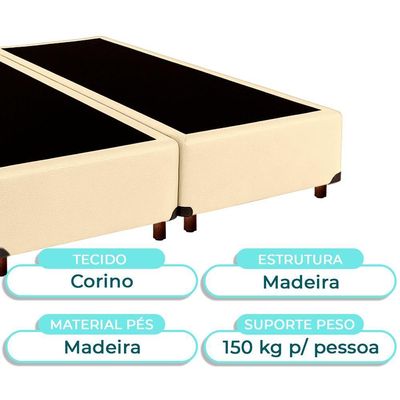Cama Box Queen Bege Nature 158x198