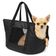 Bolsa Mochila Pet Cachorro Preta Gato Dobravel Viagem Passeio Carro Sacola Alca Ombro