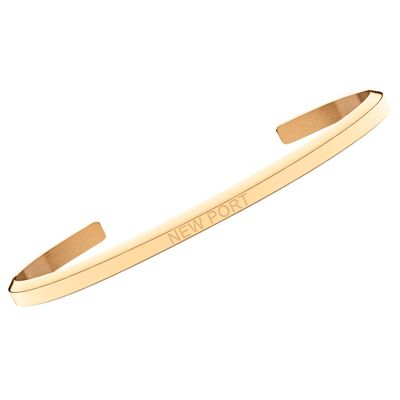 Bracelete Feminino Pulseira Aço Dourado Banhado New Port