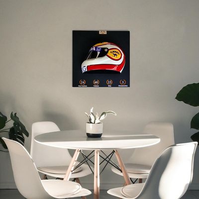 Quadro 3D Decorativo Helmet NP 88 Branco - Gran Belo