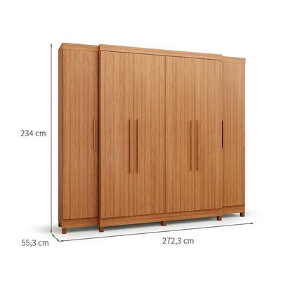 Guarda-Roupa Casal Imperial 6 Portas 6 Gavetas Freijó