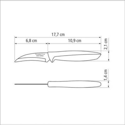 Faca Para Tornear Tramontina Plenus Inox Preto 3