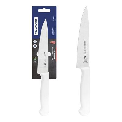 Faca Para Carne Tramontina Profissional Aço Inox E Cabo De Polipropileno Branco 6"