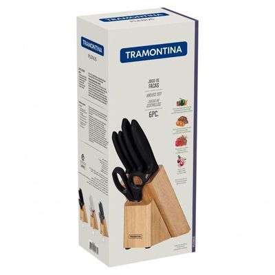 Jogo De Facas Com Suporte 6 Peças Tramontina Plenus