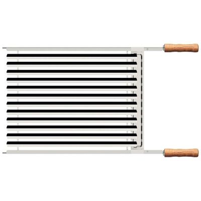 Grelha Tramontina Churrasco 50x41cm Aço Inox Com Cabo De Madeira