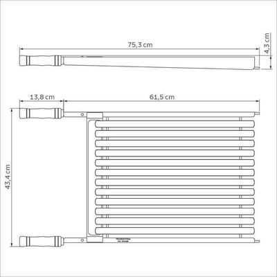 Grelha Tramontina Churrasco 50x41cm Aço Inox Com Cabo De Madeira