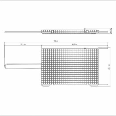 Grelha Tramontina Churrasco 76x28,6cm Em Aço Inox