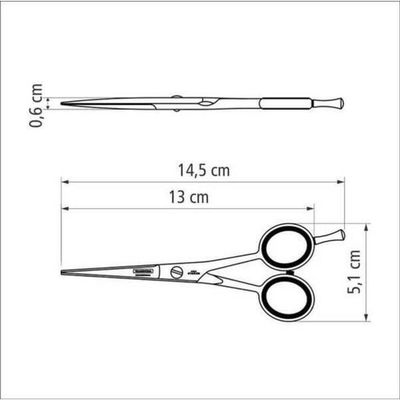 Tesoura Para Cabelo Tramontina Em Aço Inox Com Fio Navalha 5"