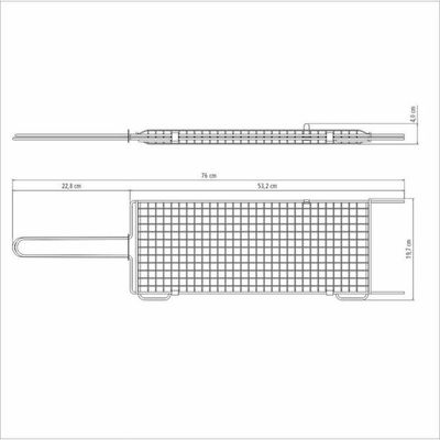 Grelha Tramontina Churrasco 76x18,1cm Em Aço Inox