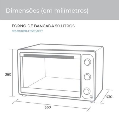 Forno Elétrico 50 Litros Preto Suggar 110V