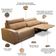 Sofá 4 Lugares Retrátil Reclinável Elétrico 284cm Mazi L06 Couro Caramelo - Lyam Decor