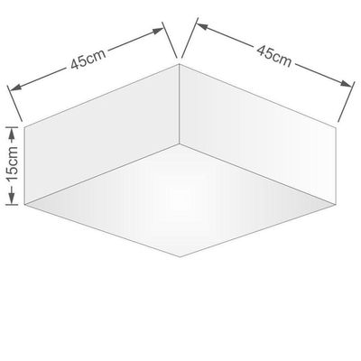 Plafon Para Sala Quadrado Sl-3051 Cúpula Cor Branco