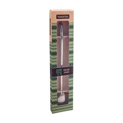 Bomba De Chimarrão Tramontina Ilex Inox Sem Rosca 23cm