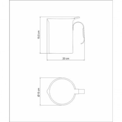 Jarra Tramontina Buena Para água Em Aço Inox Com Tampa 14cm 2,9 Litros