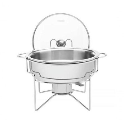 Rechaud Banho-maria Tramontina Em Aço Inox 4,3 Litros Com Fogareiro