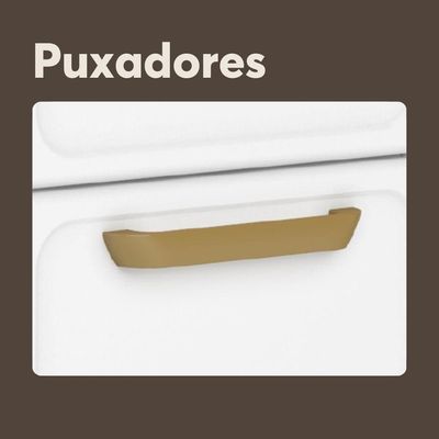 Armário Aéreo Alto De Aço 2 Portas Branco Bella Bertolini Branco