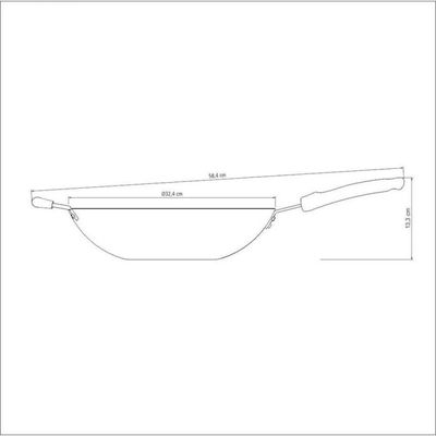 Wok Tramontina Loreto 32cm Antiaderente Com Cabo Grafite