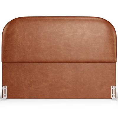 Cabeceira Cama Box Queen 160cm Orgânica Lanna W01 Couríssimo Camel - Lyam Decor