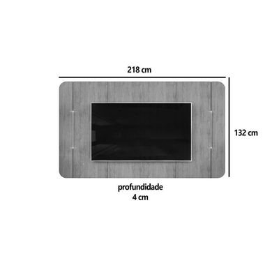 Painel Quarto P- Tv Até 75 Pol Areta 218x132cm Off White - Dj Móveis