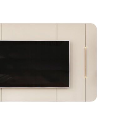 Painel Quarto P- Tv Até 75 Pol Areta 218x132cm Off White - Dj Móveis