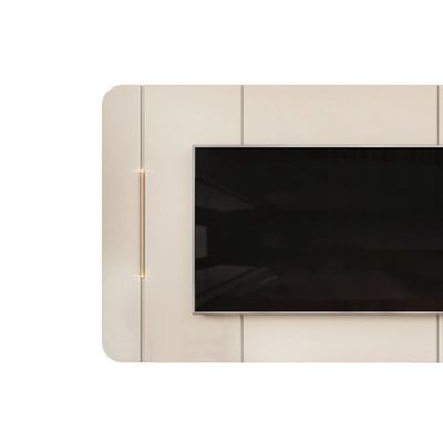 Painel Quarto P- Tv Até 75 Pol Areta 218x132cm Off White - Dj Móveis