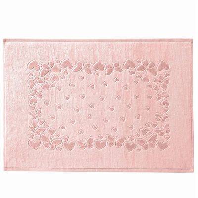 Toalha Piso Romance 70x50cm Dohler Rosa
