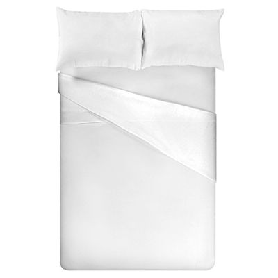 Lencol Avulso Casal Sem Elastico Algodão Branco Estamparia