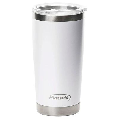 Copo Térmico Com Tampa Plasvale Branco