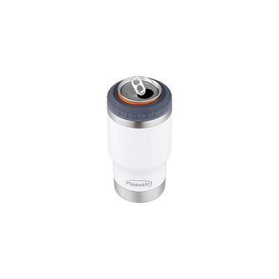Copo Térmico Com Tampa Porta Latas E Long Neck Branco