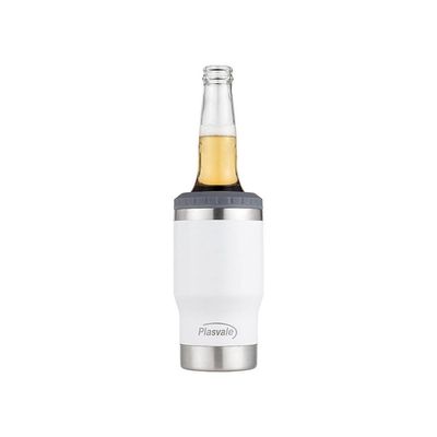 Copo Térmico Com Tampa Porta Latas E Long Neck Branco