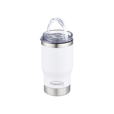 Copo Térmico Com Tampa Porta Latas E Long Neck Branco