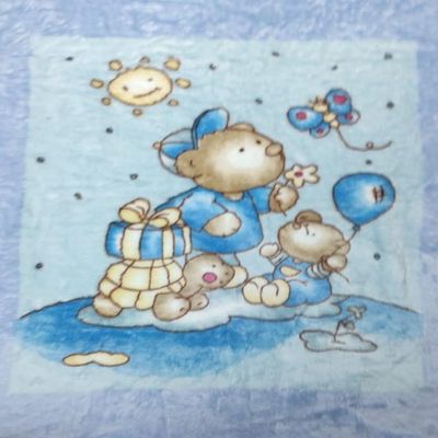Cobertor Raschel para Berço 500g/m² 80x110cm Ursinho Realce Premium Sultan