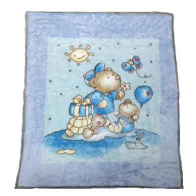 Cobertor Raschel para Berço 500g/m² 80x110cm Ursinho Realce Premium Sultan