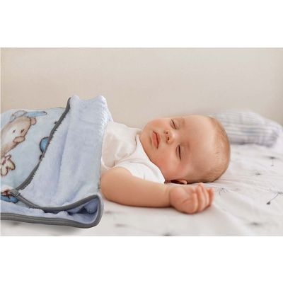 Cobertor Raschel para Berço 500g/m² 80x110cm Ursinho Realce Premium Sultan